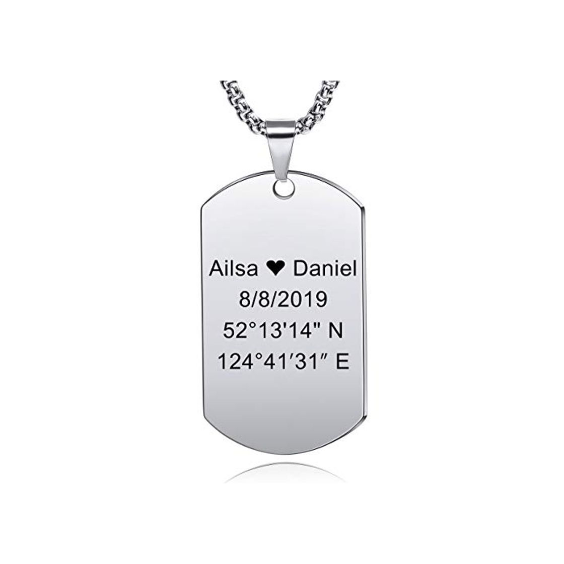 Social MeMeDIY Nombre De Grabado Personalizado con Etiqueta De Perro Collar Cadena Colgante
