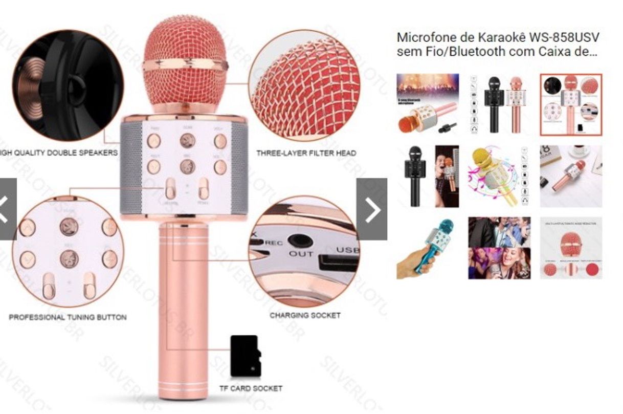 Moda Microfone Karaokê 