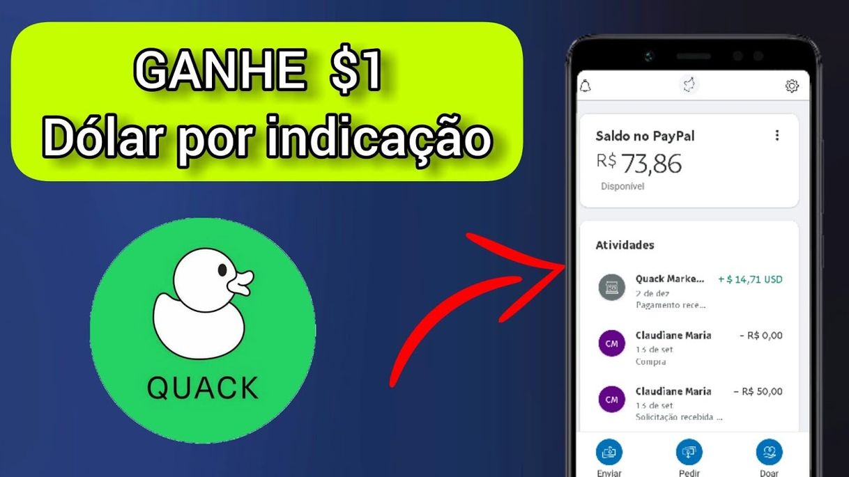 App Ganha dinheiro no quack super fácil 