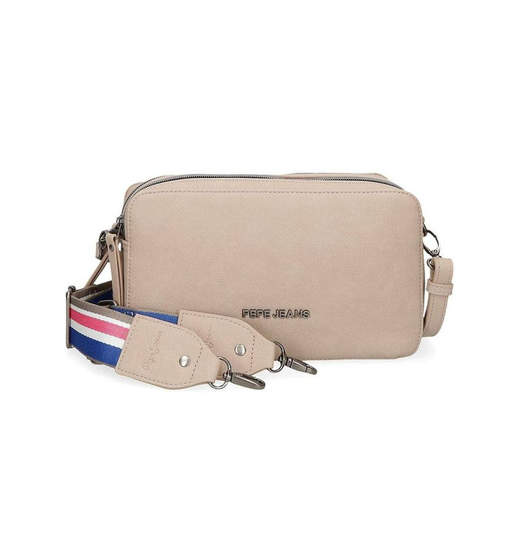 Producto Pepe Jeans Eva Bandolera Dos Compartimentos Beige 