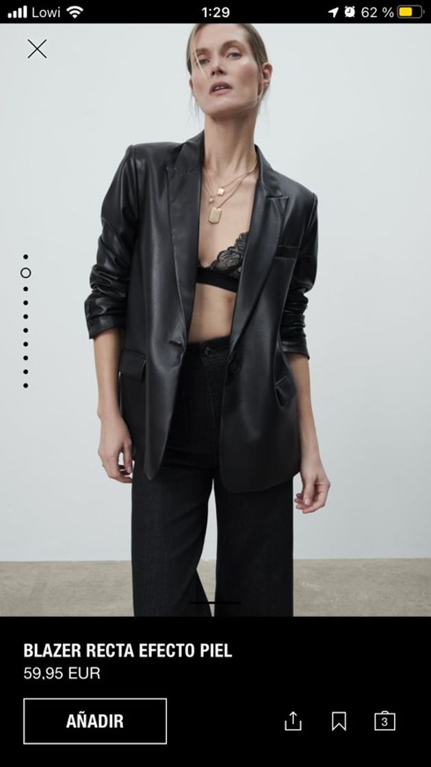 Social BLAZER RECTA EFECTO PIEL