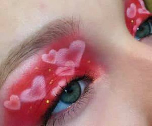 hearts makeup 
