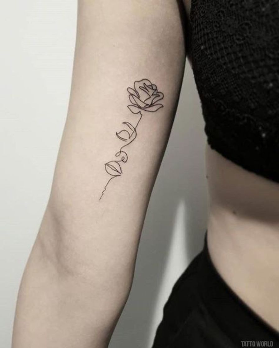 Fashion Tatuagem de linha contínua 