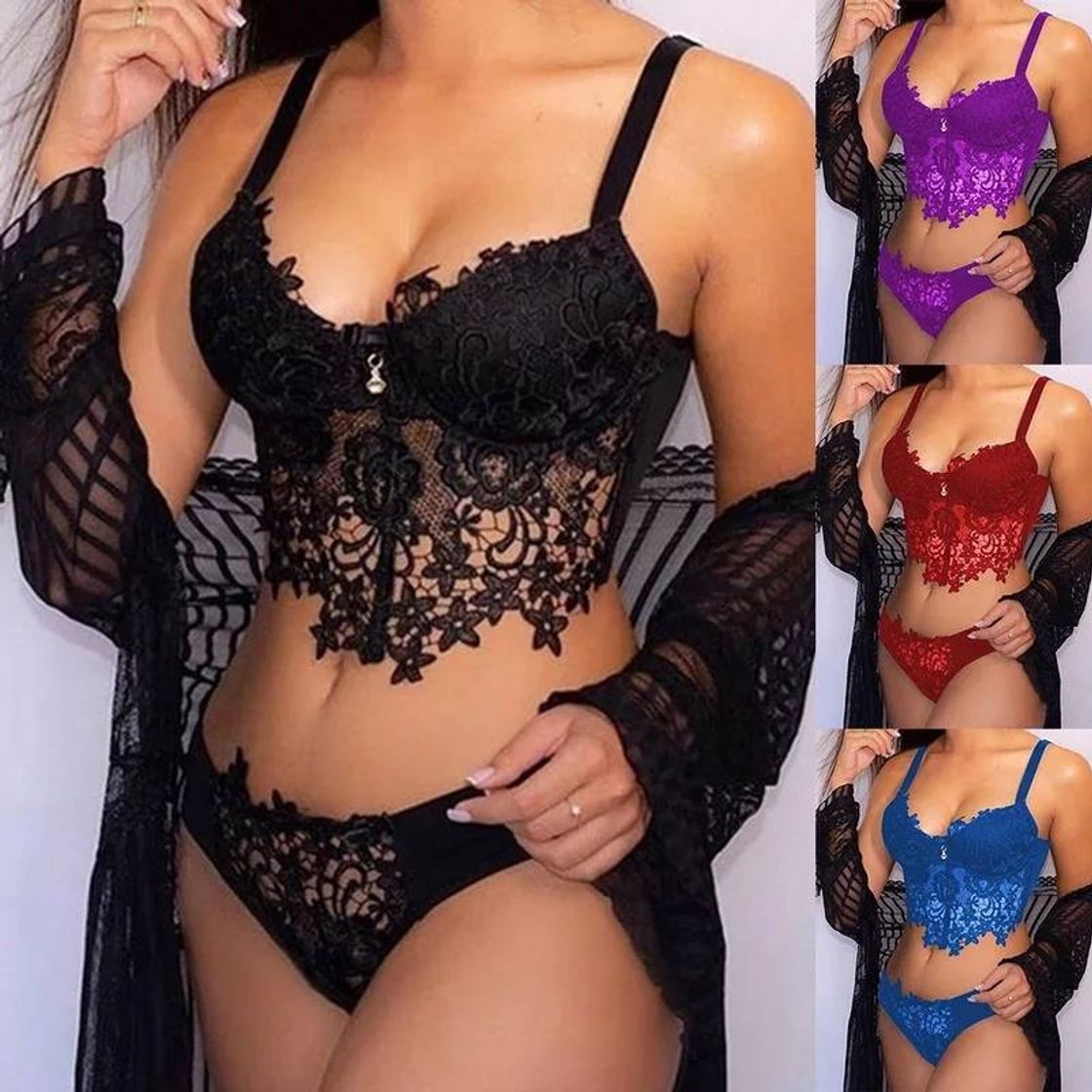 Moda Lingerie erótica sutiãs g-string conjuntos sexy! 😍👍