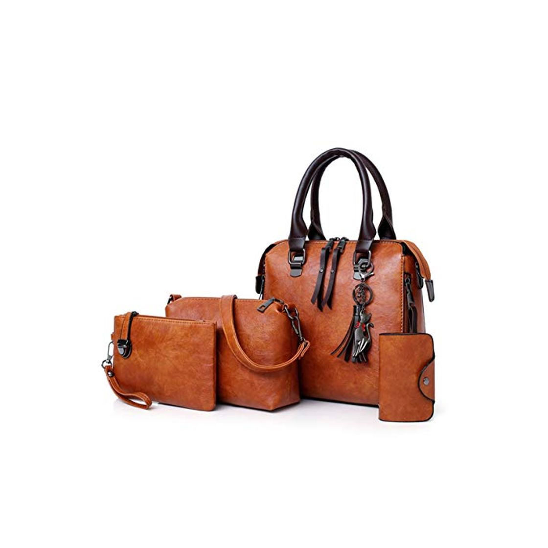 Social DingHome Nuevo 4 unids/Set Bolsos de Las Damas Femenino PU Cuero Hombro