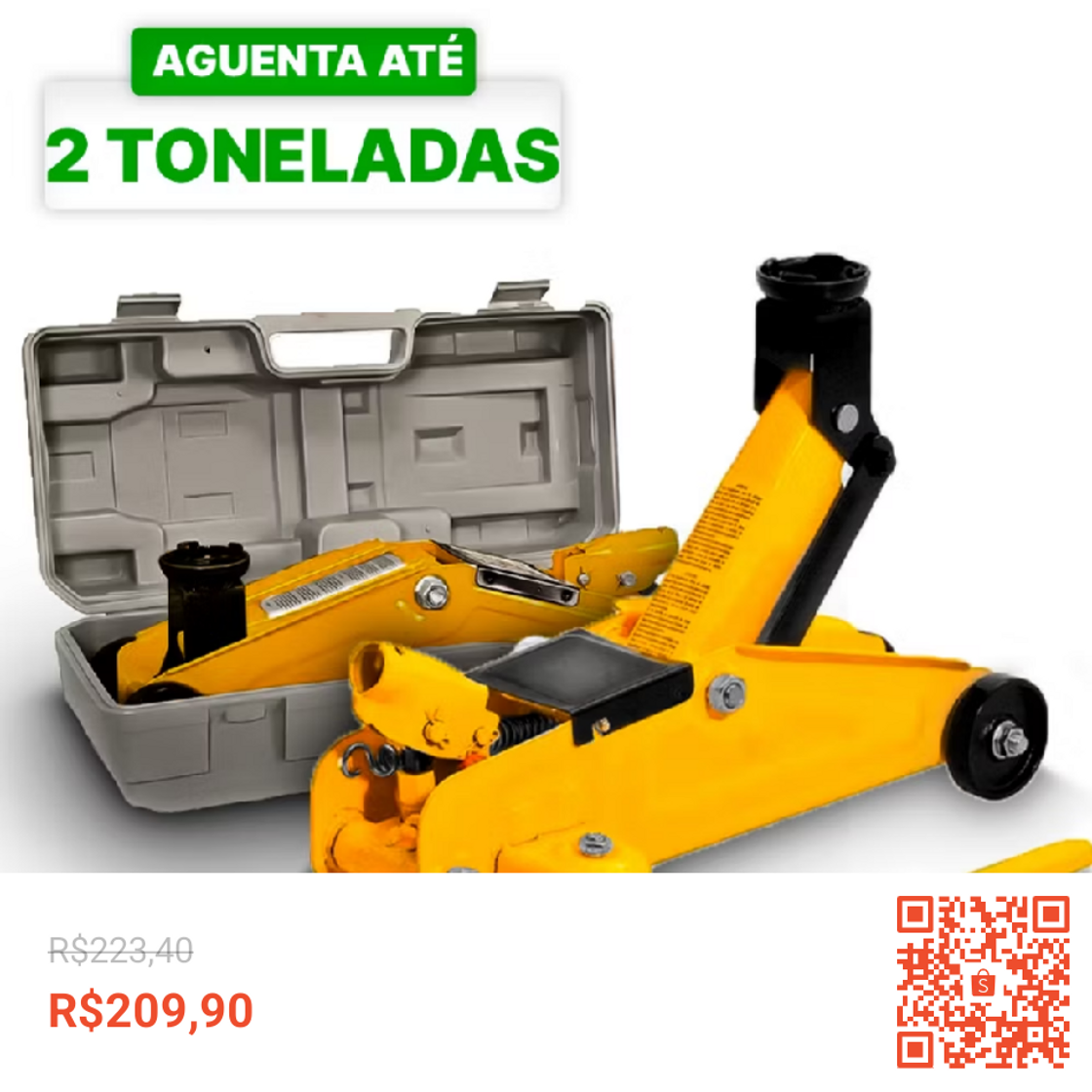 Macaco Hidráulico Jacaré 2 Toneladas Para Automóveis