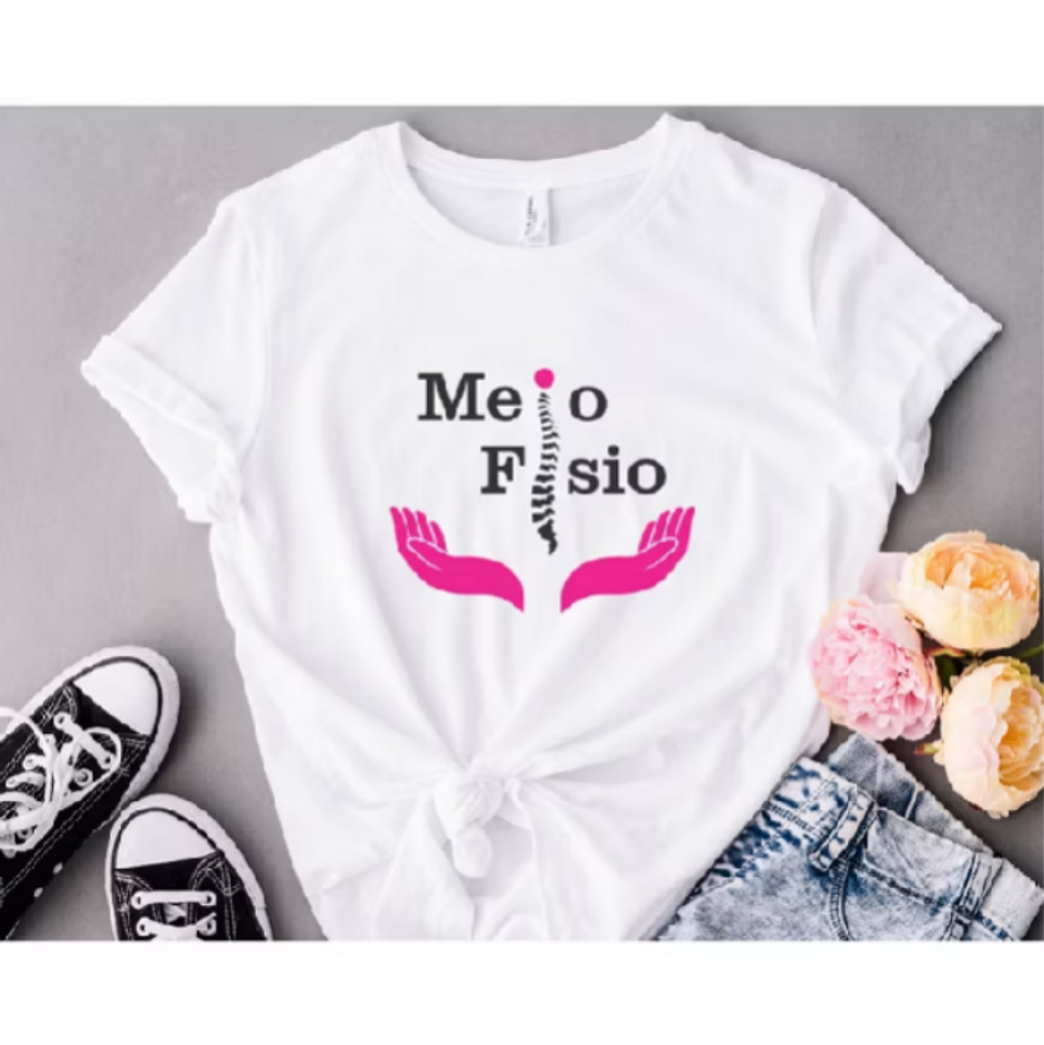 Blusa T-shirt Feminina Fisioterapia - Meio Fisio