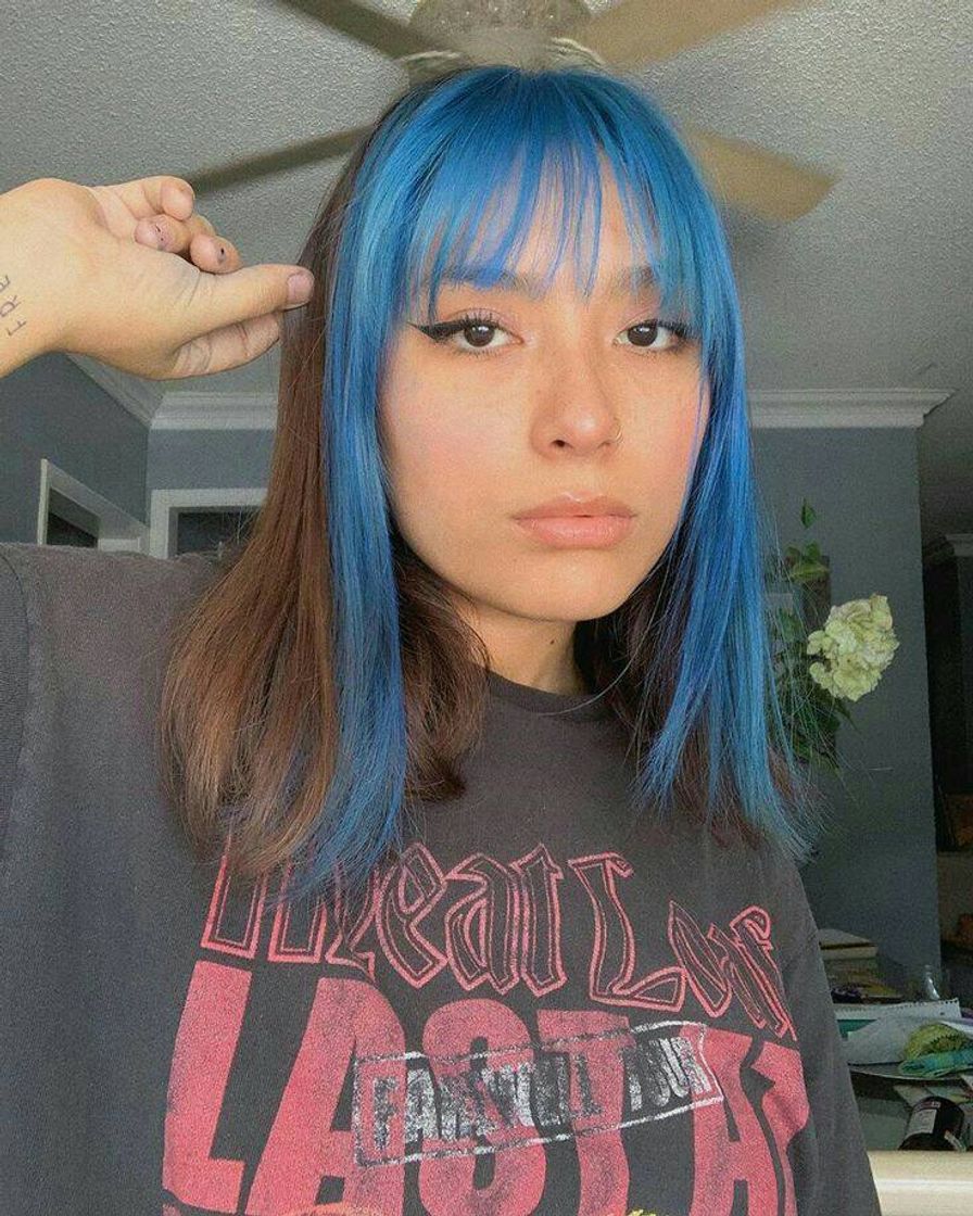 Moda hair azul🍬