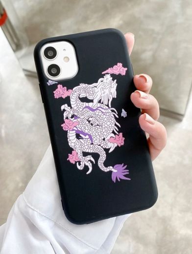 Funda de iphone con estampado de dragón chino