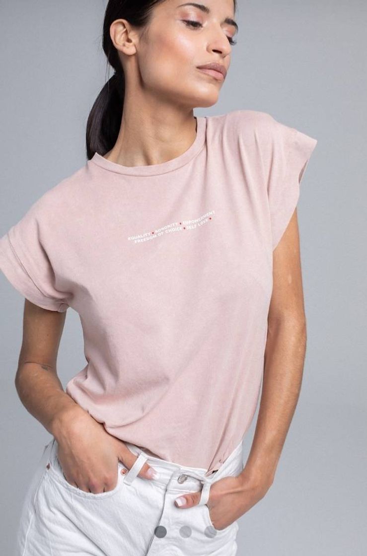 Moda Amelia | Blush Crew Neck T-shirt 