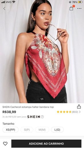 Blusa estilo bandana