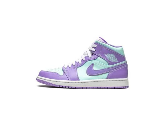 Nike Hombres Air Jordan 1 Mid Púrpura Aqua - 554724 500 -