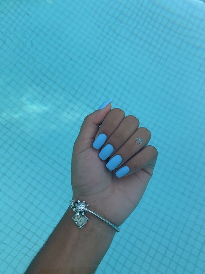 Fashion Blue short nails💙