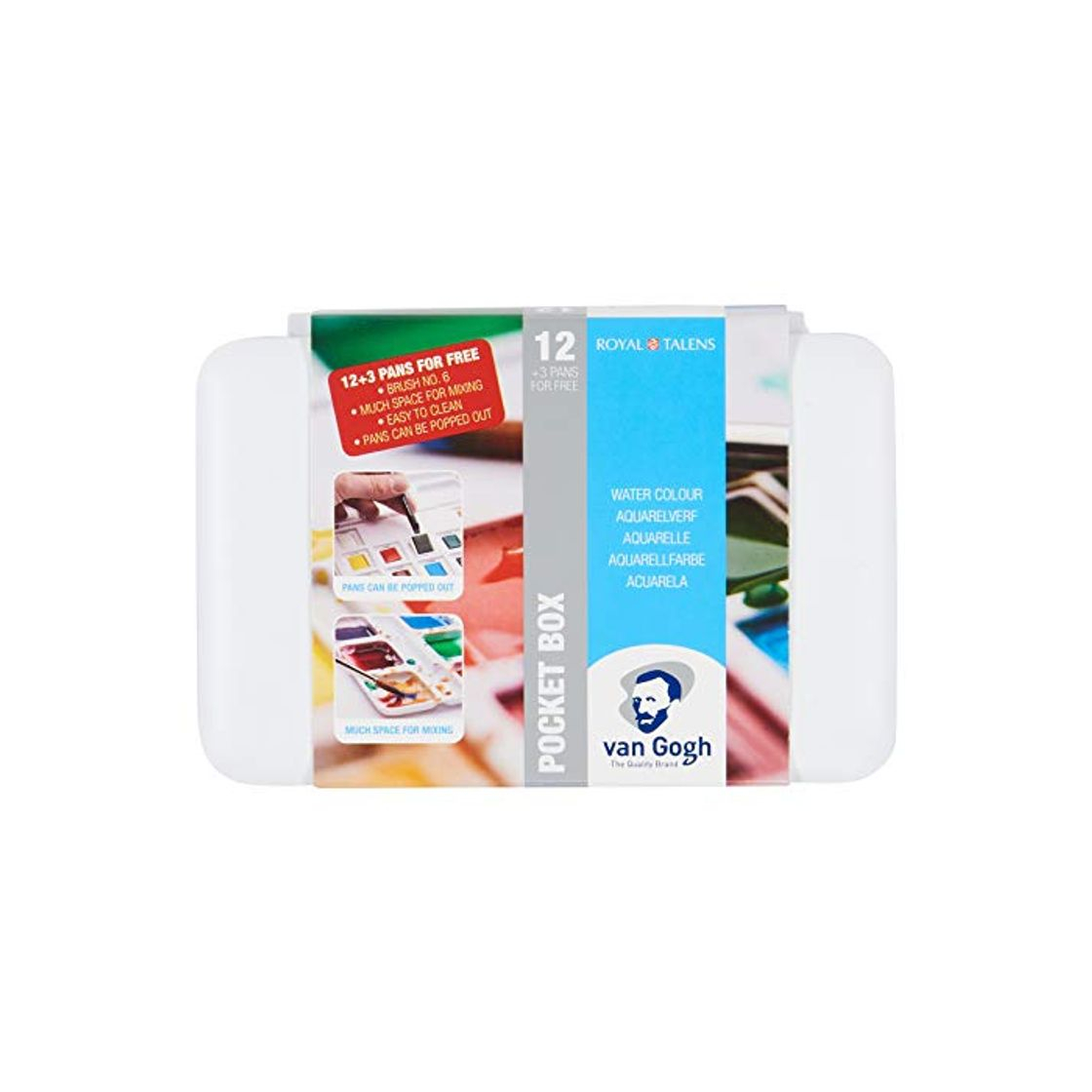 Social Estuche Pocket Box 12+3 Acuarela Van Gogh