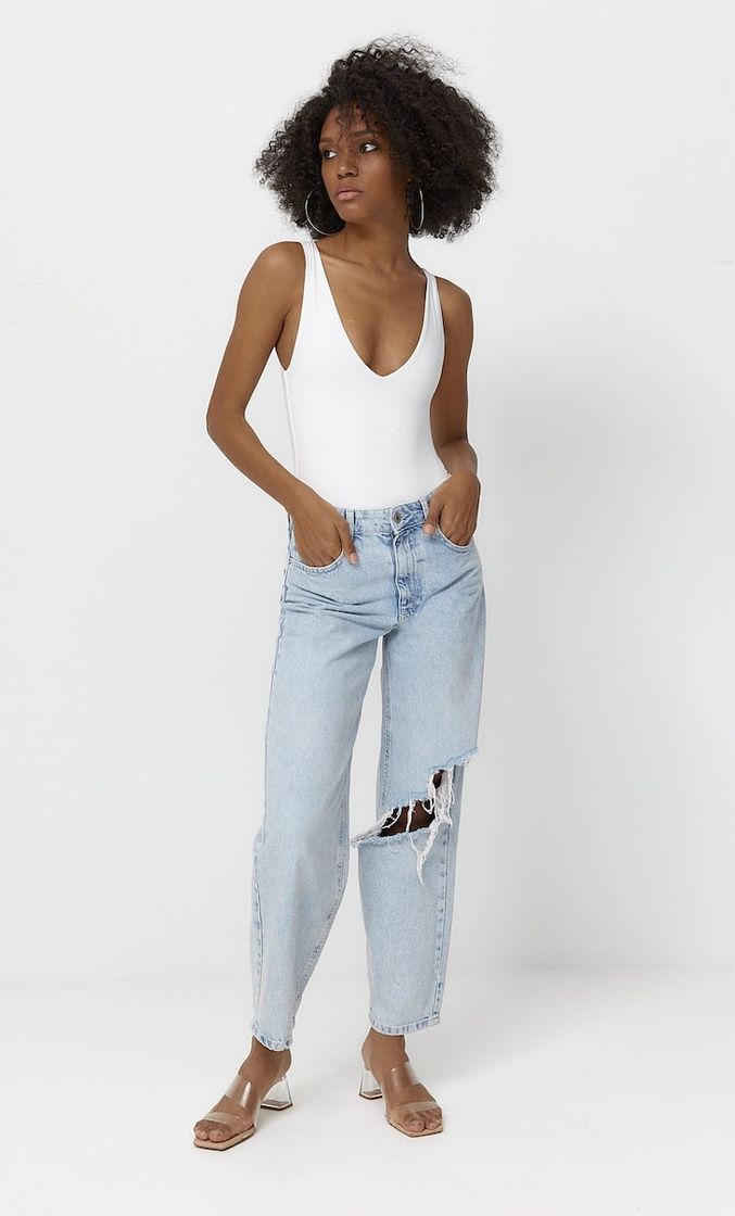 Social Body cuello pico Blanco