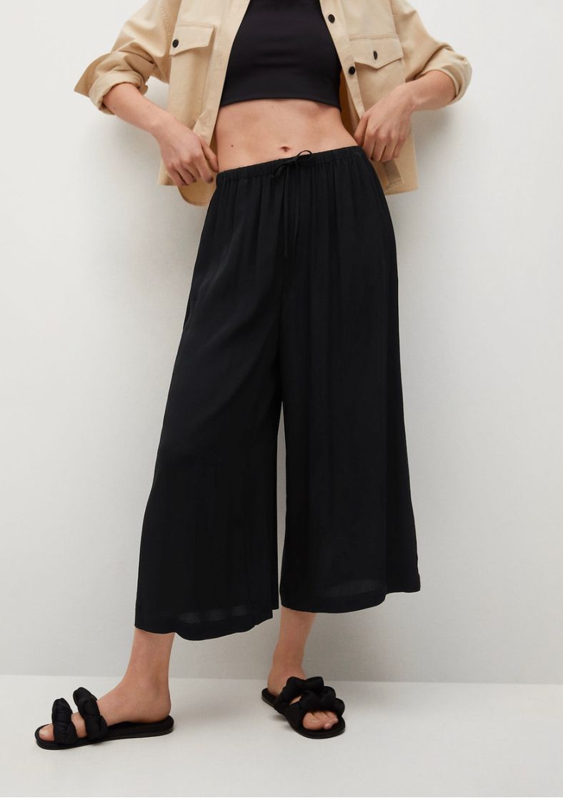 Moda Pantalón negro fluido Verano