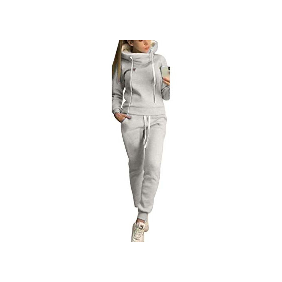 Social Chandal Conjunto para Mujer Invierno Otoño Casual Conjuntos Deportivos, Moda Manga Larga