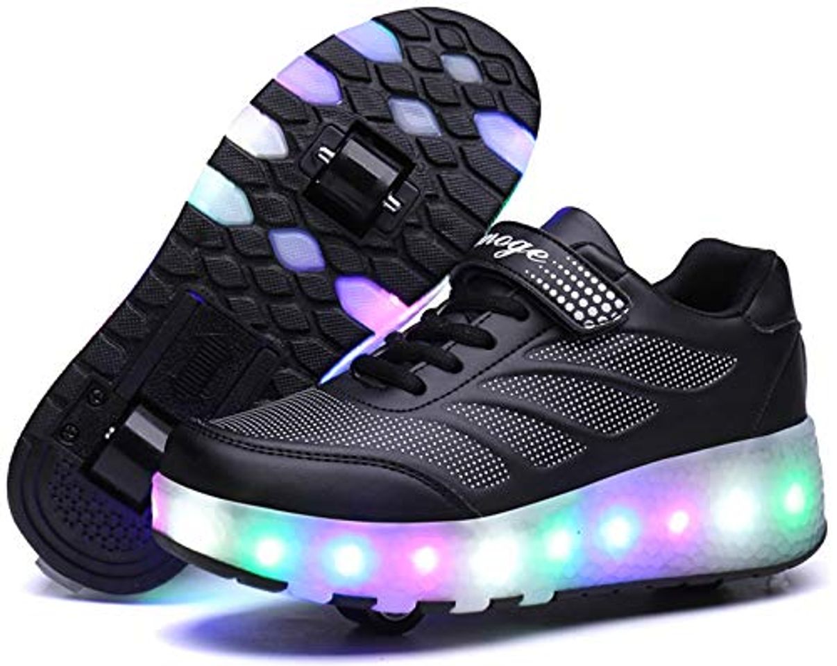 Fashion Zapatos de Patinaje con Ruedas para niños y niñas con luz LED