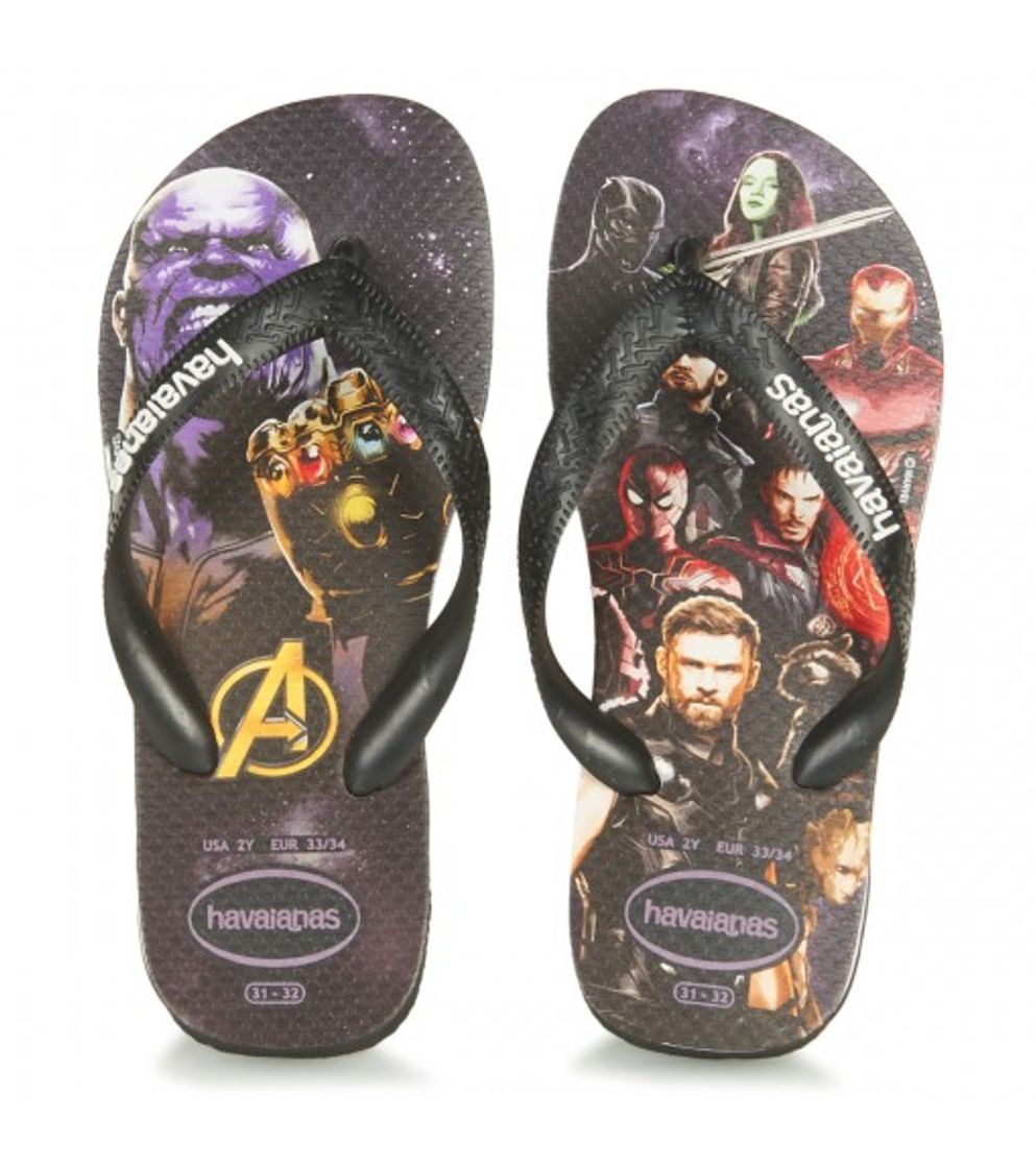 Fashion Havaianas Chanclas Top Marvel Negro