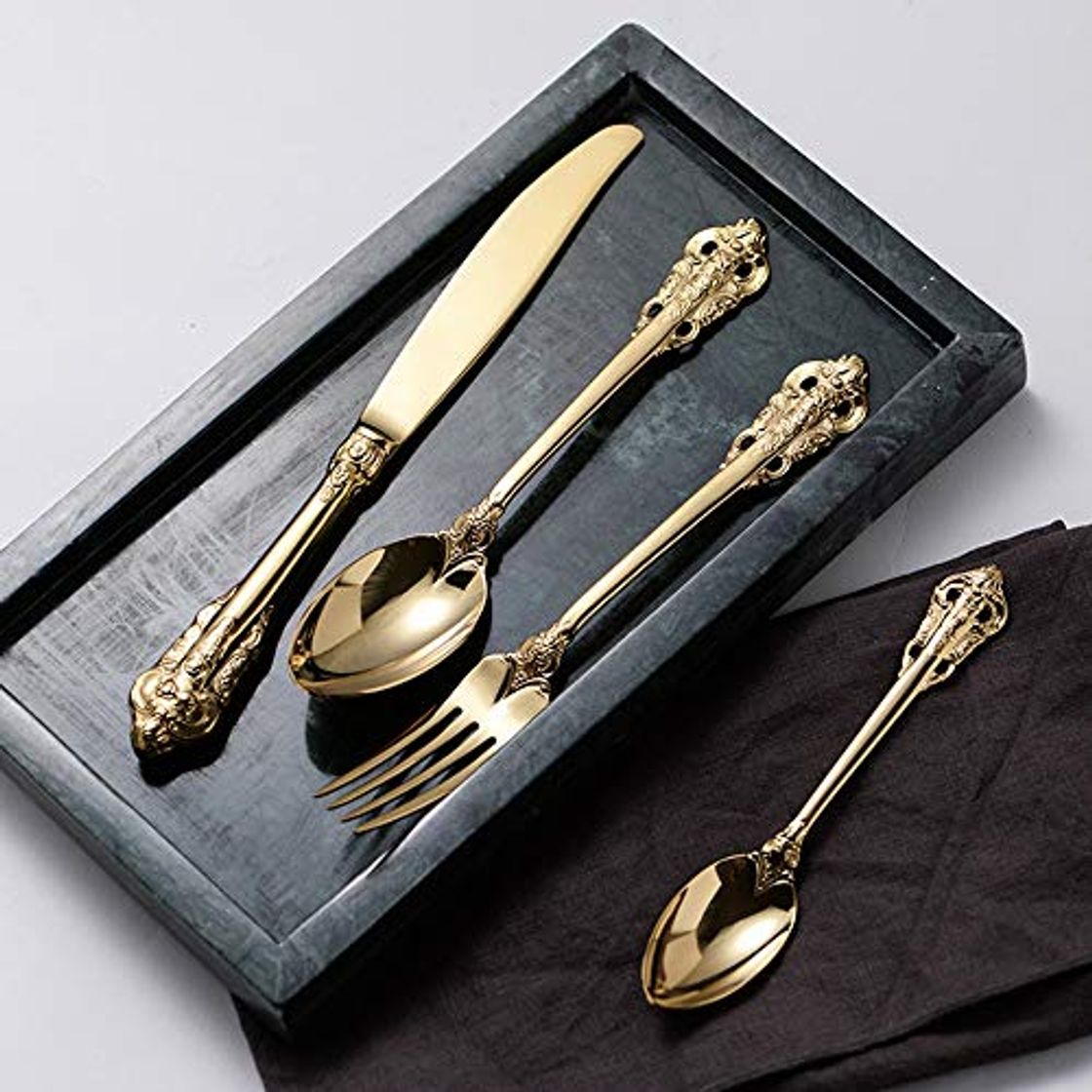 Social yywl Juego de Cubiertos Set de Cubiertos Porta Talher Dinnerware Royal Tableware