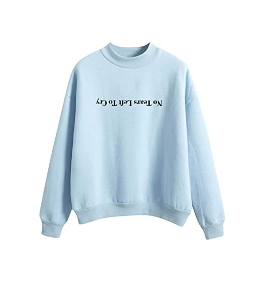 Fashion Sudadera Mujer Sudaderas Oversize Mujer Tallas Grandes Sudaderas Adolescentes Chicas Pullover Sweatshirt Sudaderas Estampadas Largas Mujeres Manga Larga Básica Deporte Deportiva Ancha Casual Azul XL