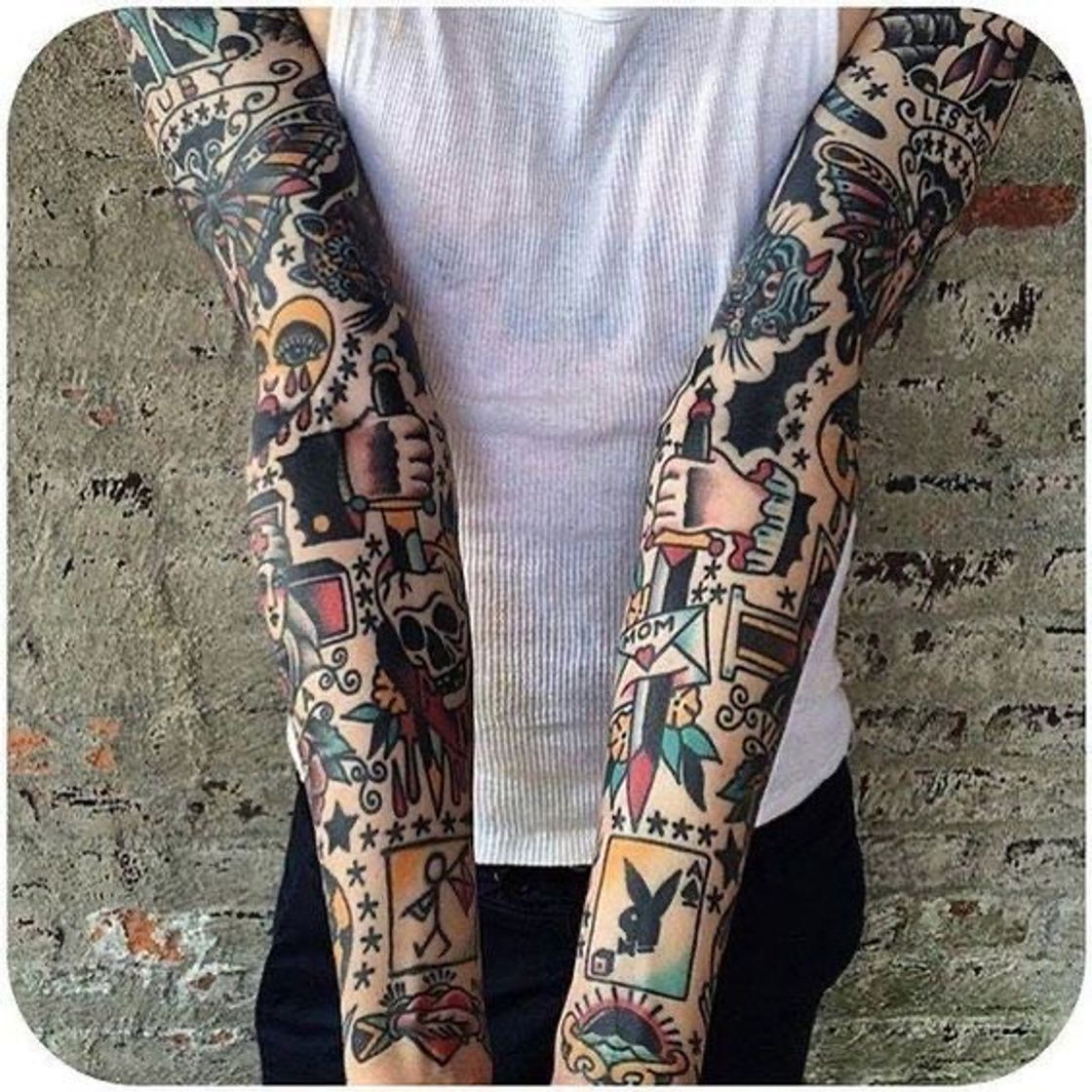 Moda Ideias de tatuagens old school 