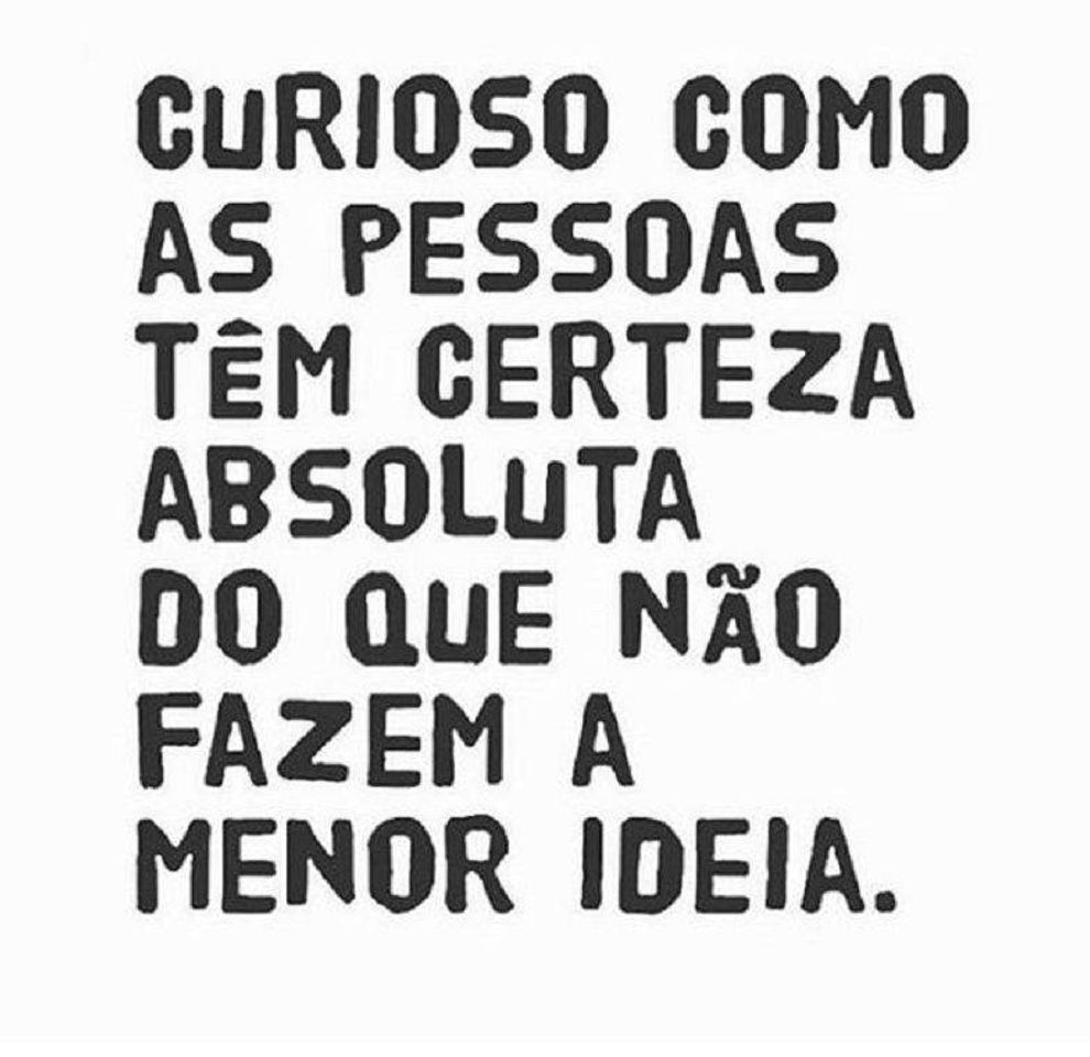 Social Não temos a menor ideia.