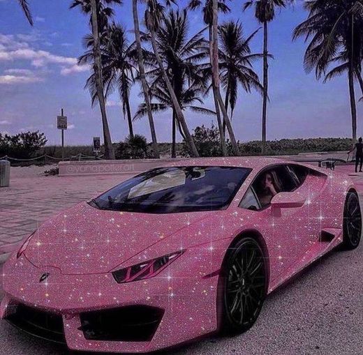 Carro 🚘 rosa com glitter 💞