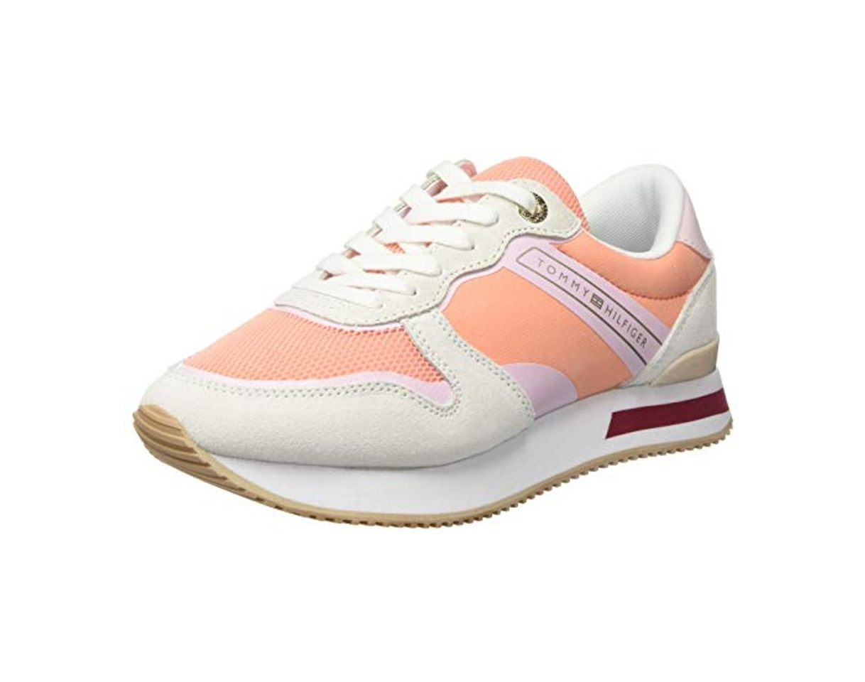 Moda Tommy Hilfiger Feminine Active City Sneaker, Zapatillas para Mujer, Naranja