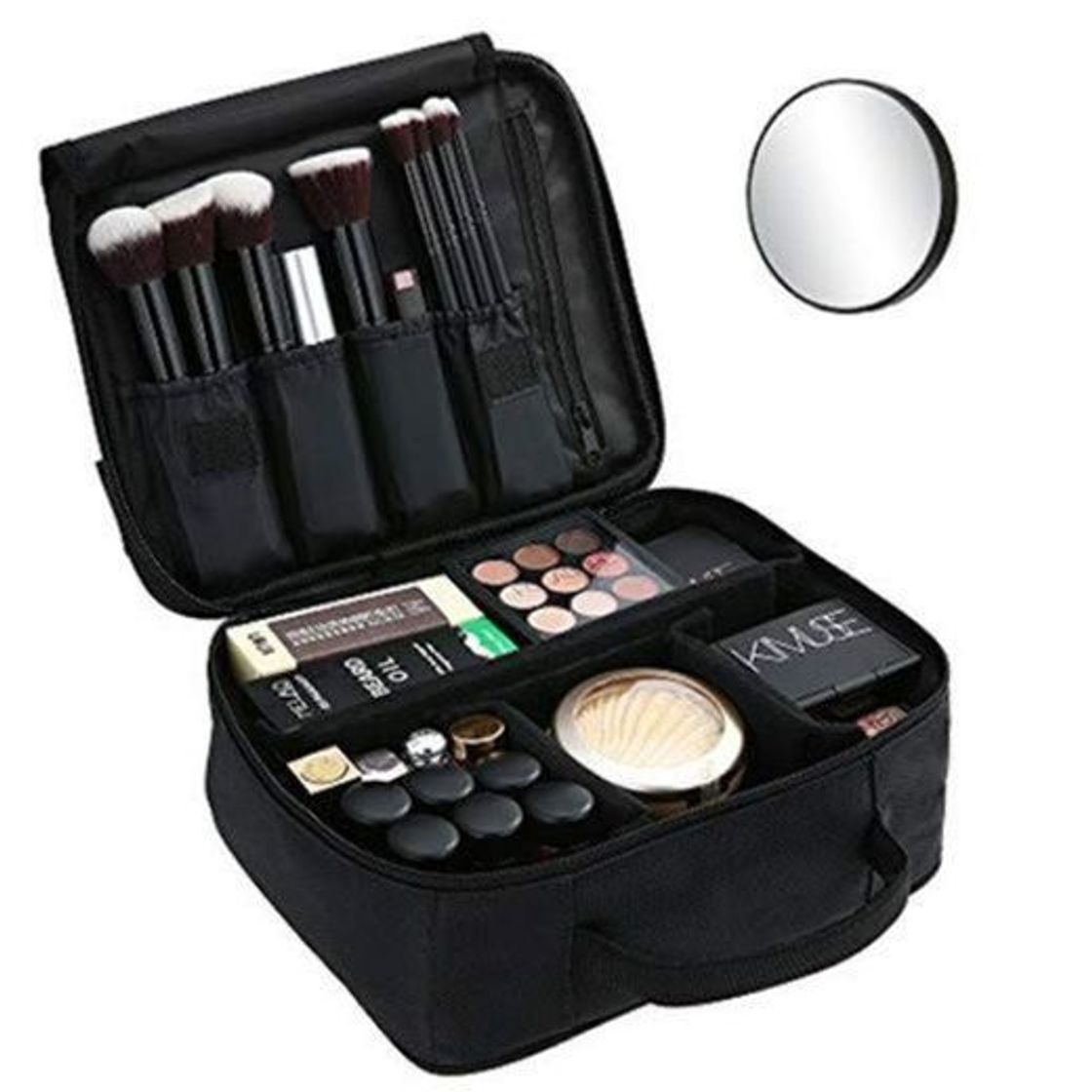 Social Bolsa de Maquillaje Ligera PortátilBolsa de Almacenamiento de Maquillaje con Asa Acolchada