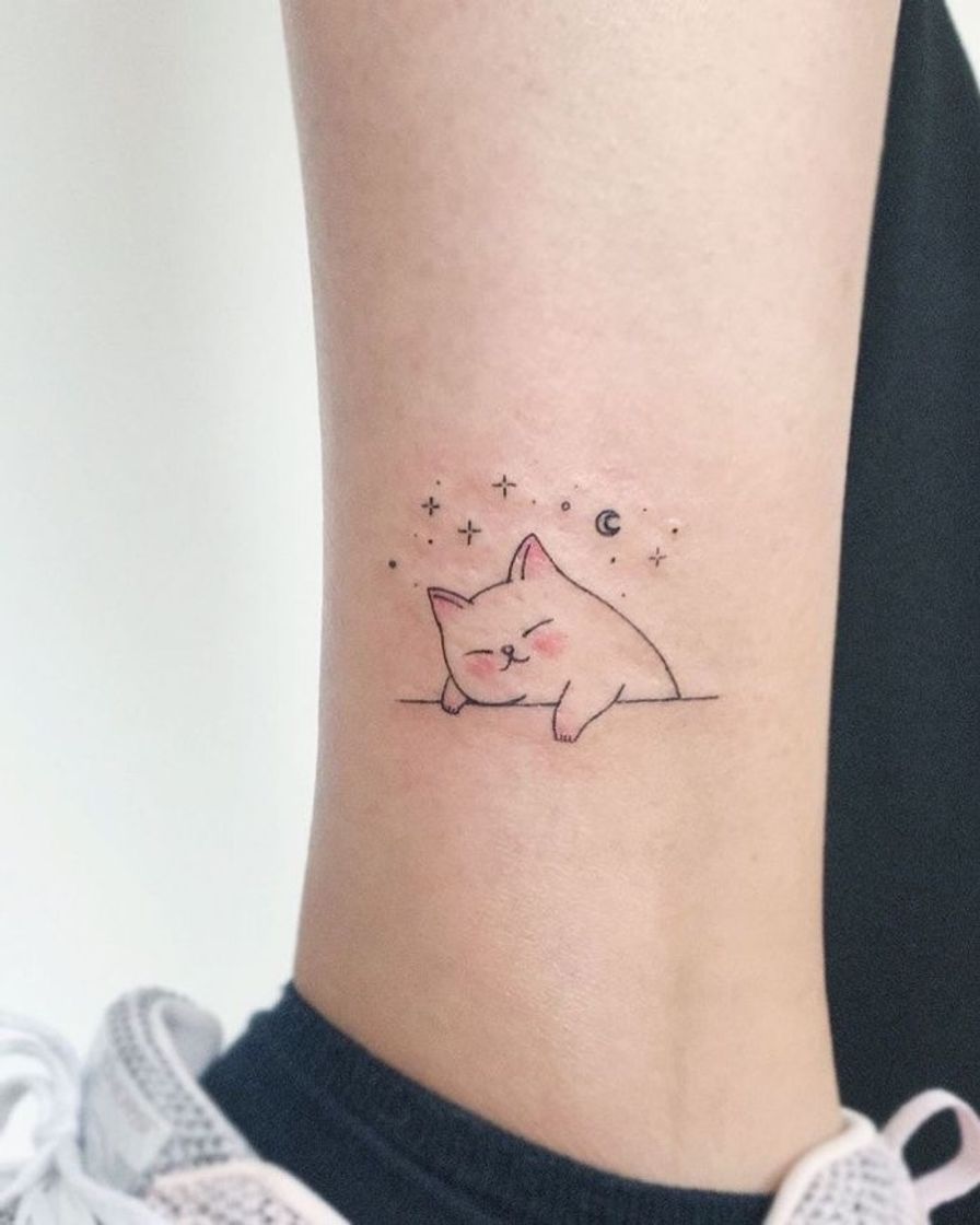 Fashion tatto de gatinho