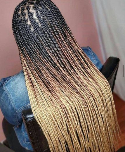 Box braids coloridas ombre hair