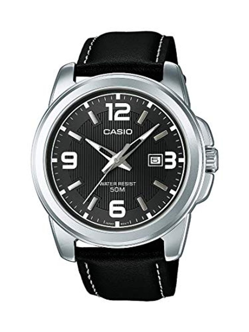 Lugares Casio Reloj Analógico de Cuarzo con Correa en Cuero MTP-1314PL-8AVEF