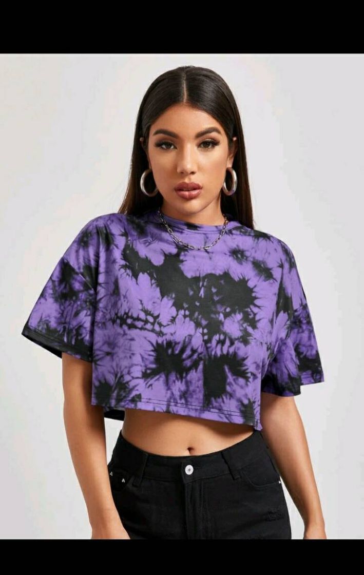 Moda Cropped roxo