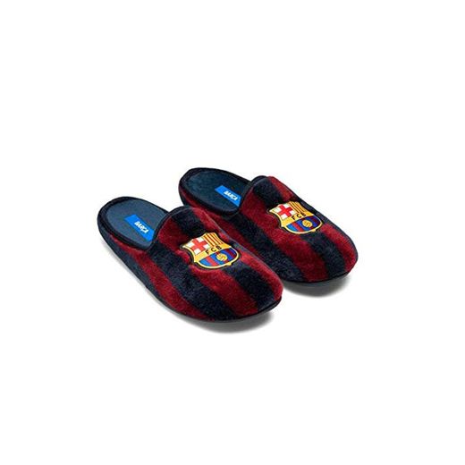 Zapatillas Oficiales FC Barcelona Clásicas Zapatillas de Estar por casa Hombre Invierno