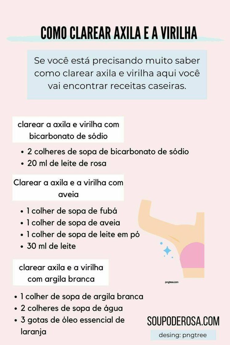 Fashion Clarear axilas e virilhas