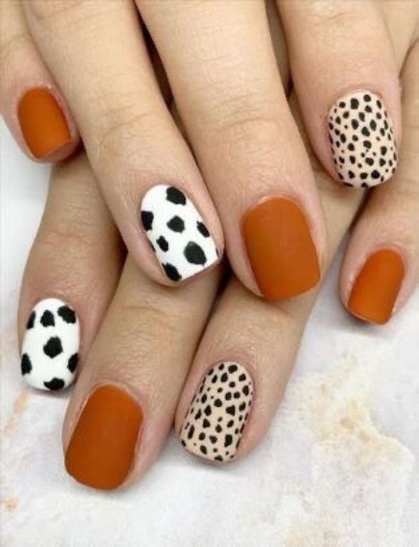 Fashion Unhas estampadas com animal mink