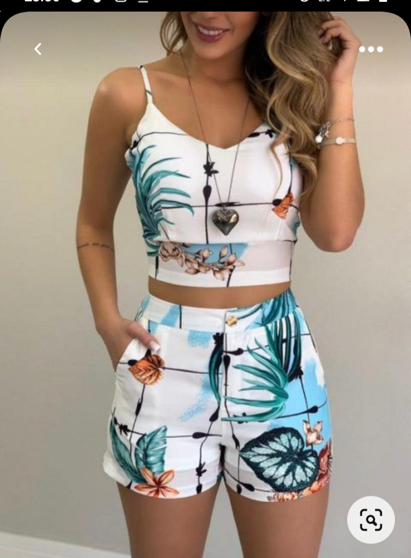 Social Belo conjunto con moldes shorts e cropped 