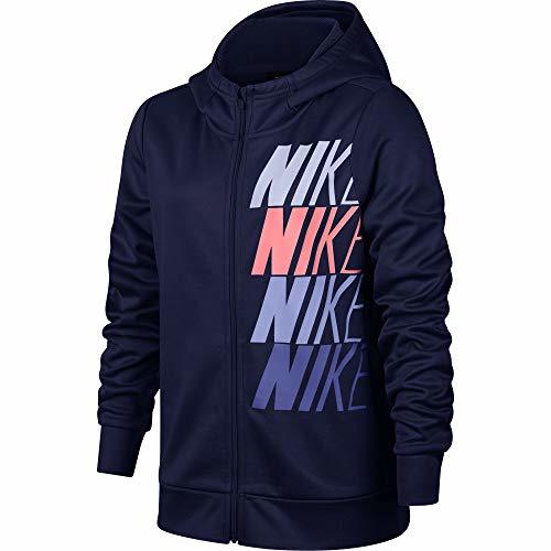 Fitness Nike G NK Therma Hoodie FZ GX Chaqueta, Niñas, Azul