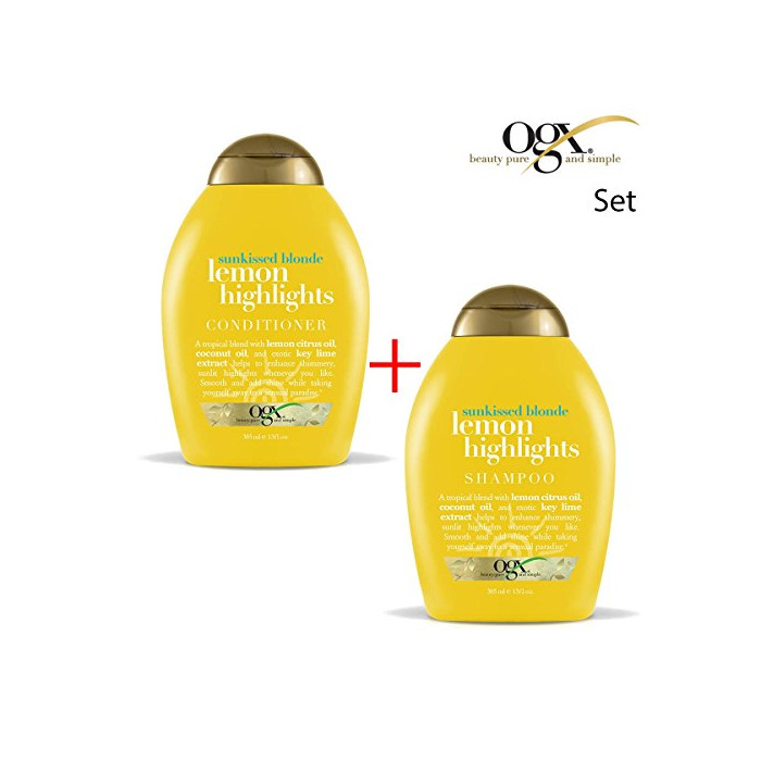 Beauty ogx organix - Set Sunkissed Blonde Lemon 1 x Champú