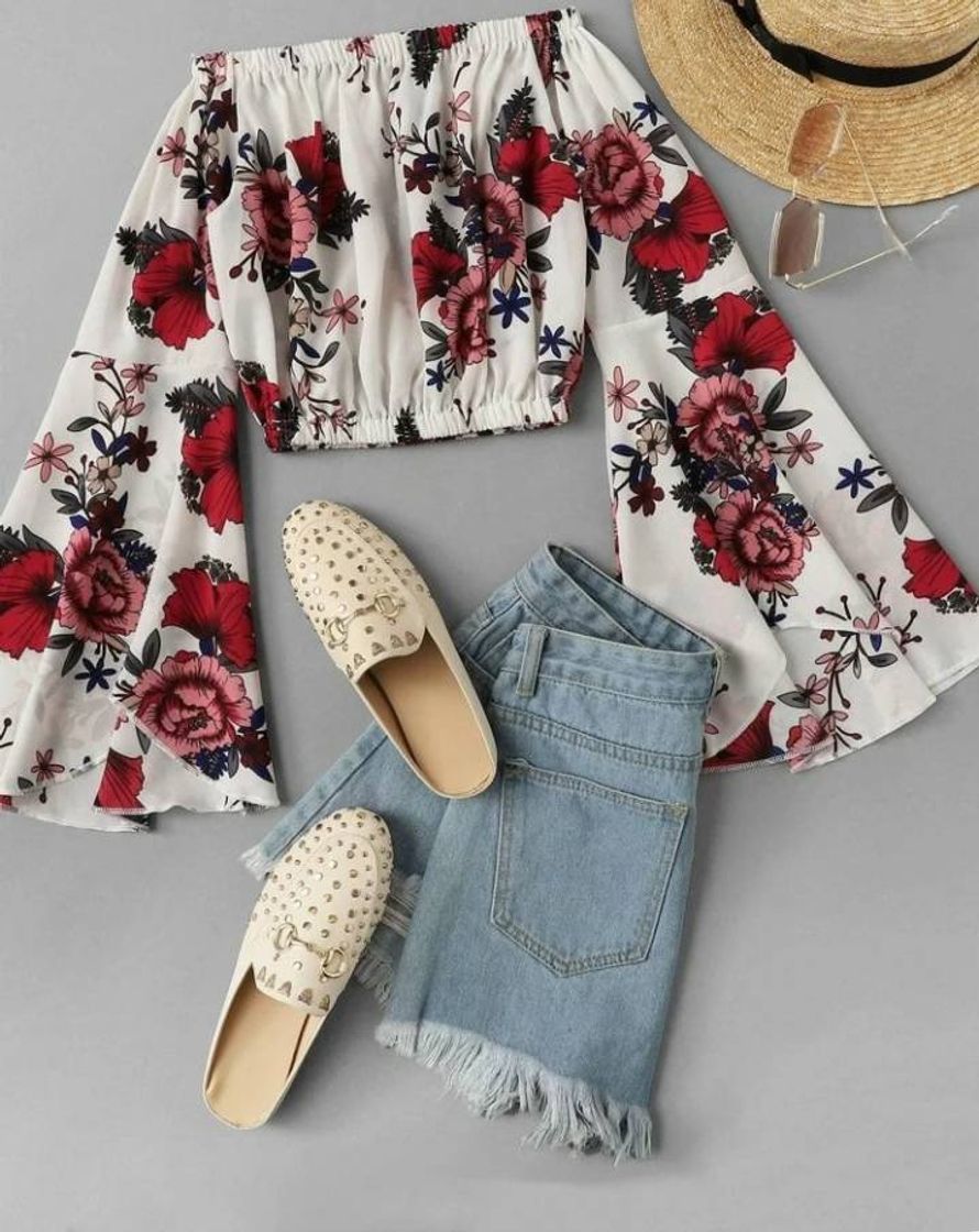 Fashion Multicolorido Assimétrico Floral Boho Blusa 