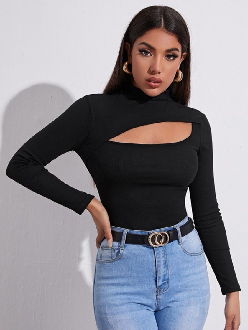 Fashion Cut out crop top