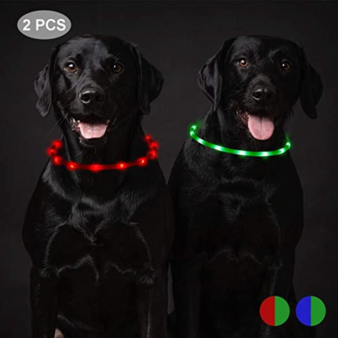 Product Toozey Luminoso Collares para Perro LED Durante 20 Horas de Luz Continua