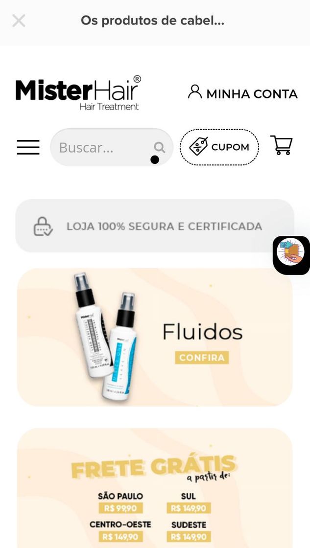 Fashion Os produtos de cabelo da mister hair para quem tem química.