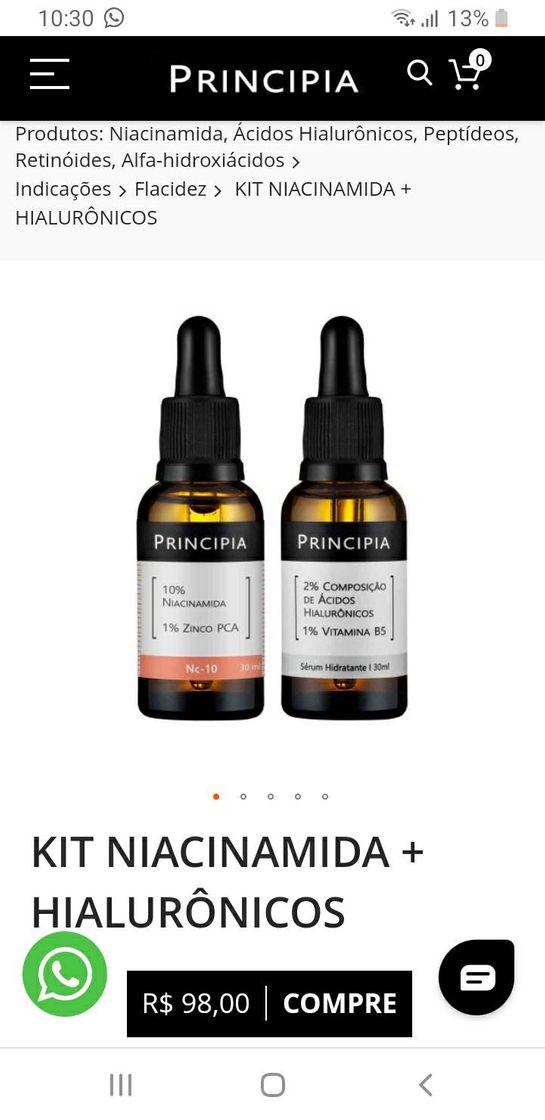 KIT NIACINAMIDA + HIALURÔNICOS - PRINCIPIA