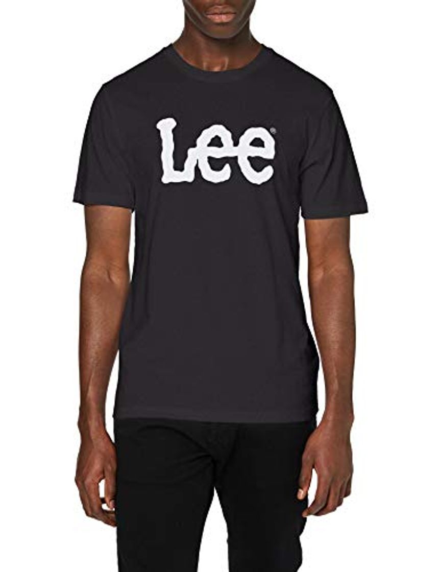 Fashion Lee Wobbly Logo tee Camiseta, Negro