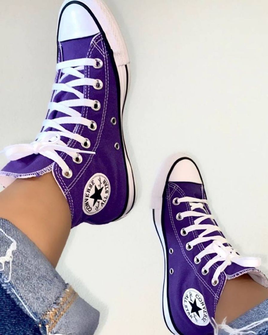 Product Converse Chuck Taylor All Stars, Zapatillas Altas para Mujer, Morado