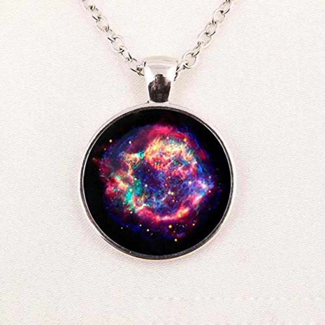 Moda Cassiopeia - Collar con colgante de Nebulosa de la Galaxia del Universo