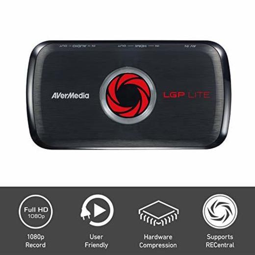 AVerMedia Live Gamer Portable Lite, capturadora, YouTube y Twitch, HD 1080p, latencia