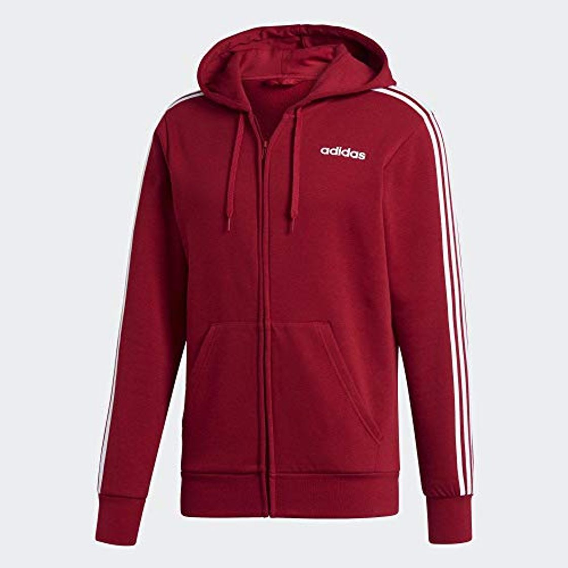 Fashion adidas E 3s FZ FL Sweatshirt, Hombre, Active Maroon